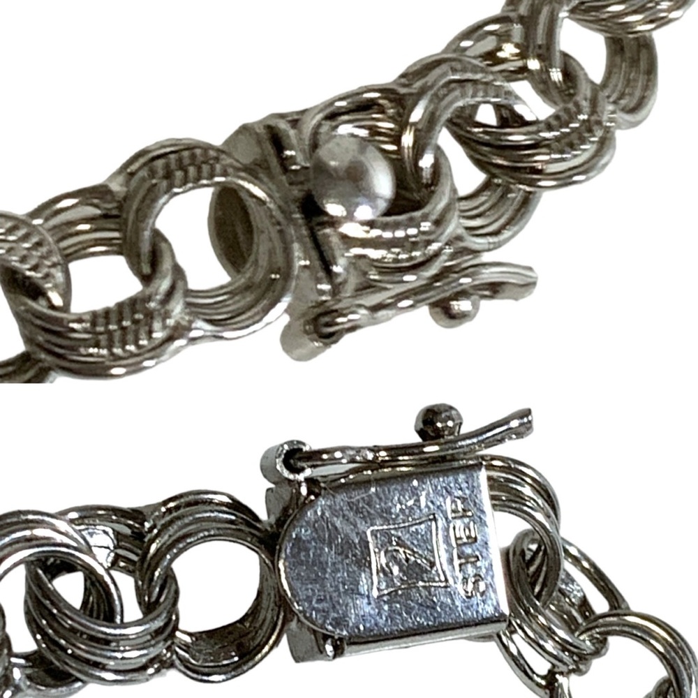 Vintage 1970’s Sterling Silver Charm Bracelet with 7 Charms - Picture 12 of 16